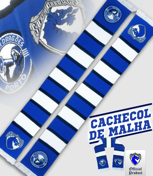 Loja Oficial Super Dragões - Cachecol Malha